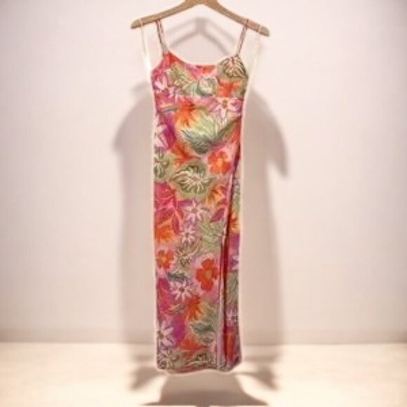 NWT ASTR Gabriella Midi Dress Orange Purple Multi - Picture 9 of 9
